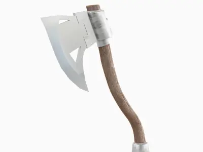 Fantasy Medieval Axe Low-poly 3D model