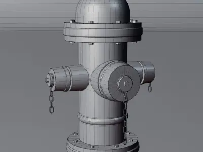 Rusty Fire Hydrant - Baked Textures 3D model