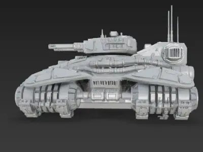 3D Printable Iron Oath Spearhead Heavy Hover Tank 3D model