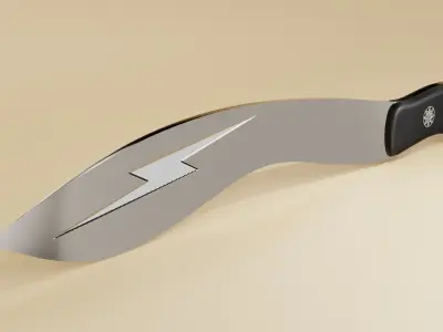 Sci-fi Knife made with blender Low-poly 3D model