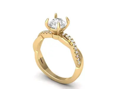 Infinity Wedding Ring 3D print model buy
