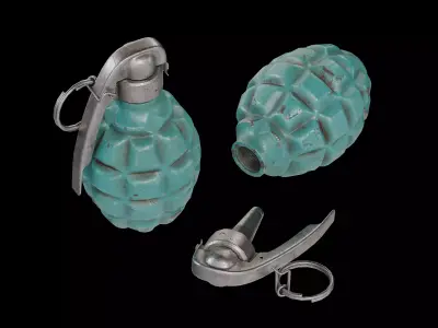 French Fusante No 1 Grenade Low-poly 3D model