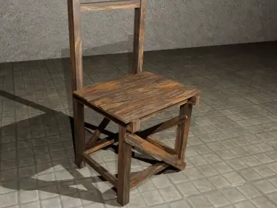 Japanese  Antique Furniture-PBR Game Ready 3D Model Low-poly 3D model