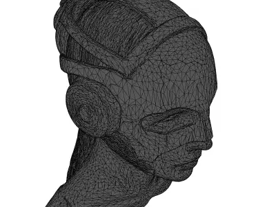 Futuristic Female Cyber Mask 3D model