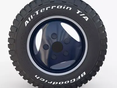 Range Rover Classic Wheel BF Goodrich Mud 3D model