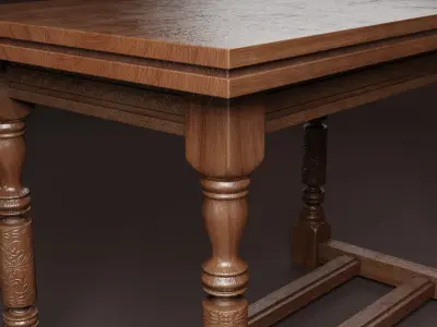 PBR lowpoly desk Low-poly 3D model