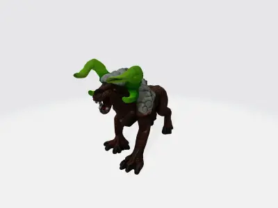 Rock monster 3d model Low-poly 3D model