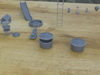 OUTDOOR HOME ASSETS 1-35 SUPPORTED STL 3D print model