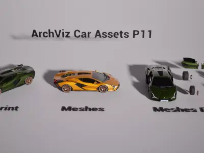ArchViz Car Assets P11 - Unreal Engine 5 3D model