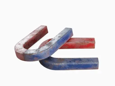 Magnet Set Low-poly 3D model