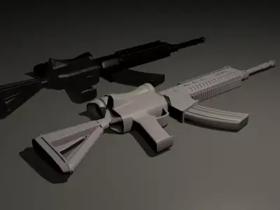Light machine gun  3D model
