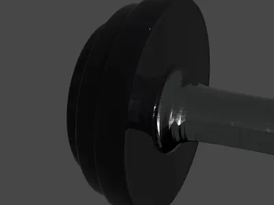 200LB Dumbbell Made in Blender Photoshop and Substance Painter Low-poly 3D model