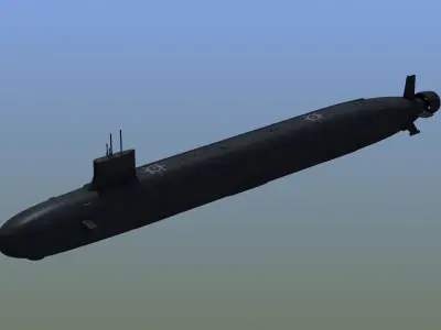 US Navy Submarine SSN 3D model
