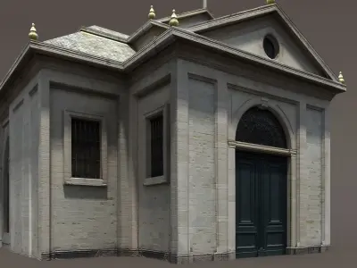 Church Roman 84 Low Poly 3d Model Low-poly 3D model