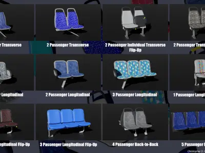 InSight Classic American Seating with QSTRAINT Security Systems 3D model