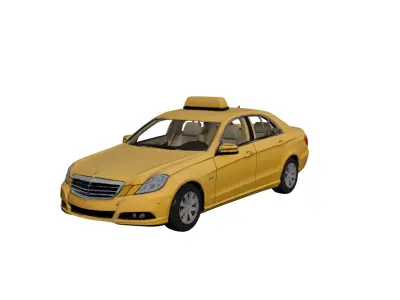 Mercedes E Class Taxi Sedan City Transport Vehicle Model 3D model