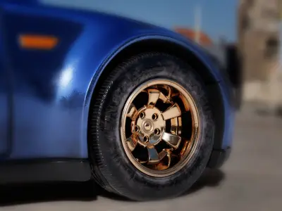 Multi-Resolution Wheel Collection Low-poly 3D model