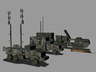 MIM-104 Patriot Low-poly 3D model purchase
