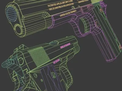 M1911 Handgun Low-poly 3D model purchase