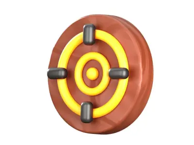 Target Arrow 3D Illustration 3D model