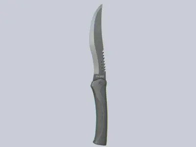 Tactical knife Low-poly 3D model 3