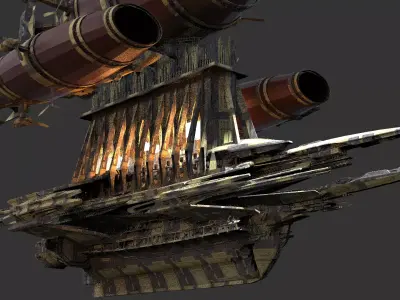 Royal Dragon Cathedral Ship Cruiser 3D model