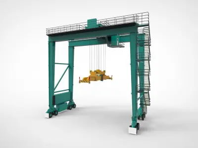 Straddle Crane 3D model