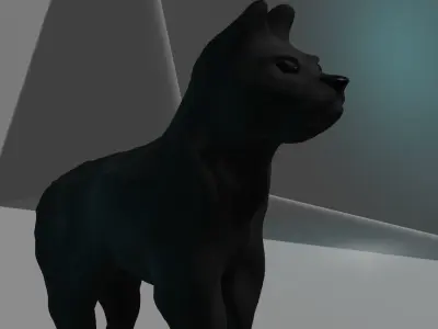 Dog 3D Model Free low-poly 3D model