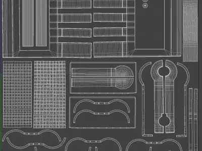Padlock with code password Low-poly 3D model