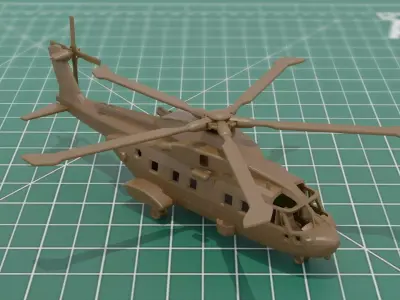 AW101 Merlin Military Helicopter 3D Print STL 3MF Model 3D print model