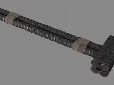 Rebar Sledgehammer Free low-poly 3D model