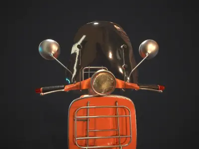 Vespa PX 150 Low-poly 3D model