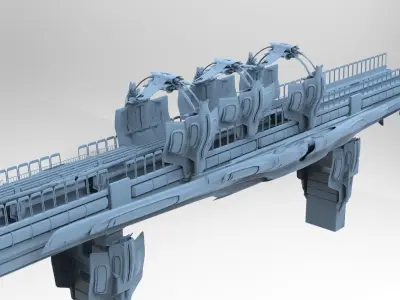 Sci Fi Fusion Gravity chamber trainTrack 1  3D model