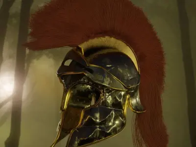 Galea Medieval Helmet Lowpoly 3D model