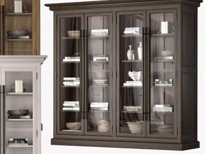 Double Bookcase 3 colors 3D model