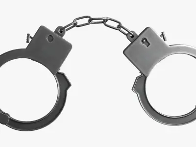 Handcuffs pair of Low-poly 3D model