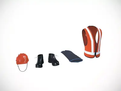 Industrial Safety Low-poly 3D model