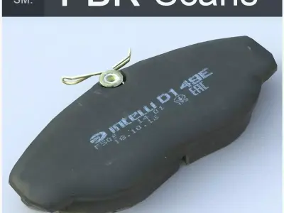 Brake Pads Low Low-poly 3D model