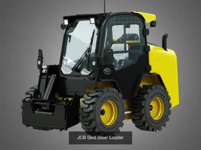 JCB Skid Steer 325T - 260 - plus 9 loader parts  3D Model Pack