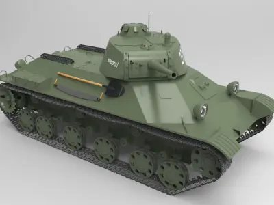 Tank T-50  Free 3D model