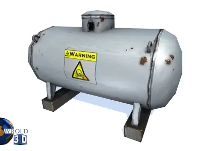 Gas Tank Lowpoly 3d model Low-poly 3D model