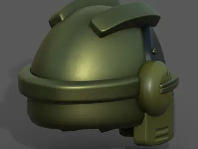 Helmet scifi fantasy futuristic military Scifi  Low-poly 3D model