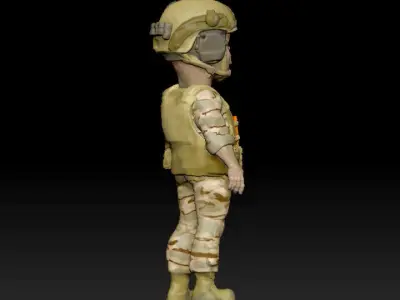 Dew Milligan EOD Tech from the Little Top Series 3D model