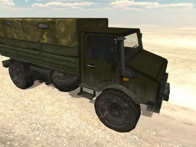 Army Cargo Military Truck  Lowpoly unity Low-poly 3D model