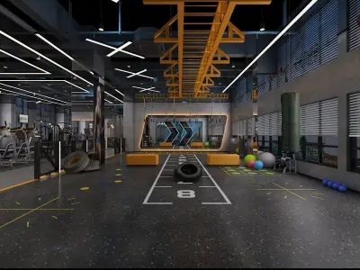 Industrial Loft Gym  3D model