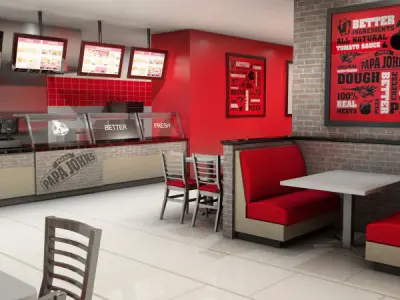 Papa Johns Restaurant 3D model