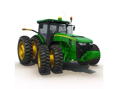 Tractor John Deere 8RT Rigged 3D model