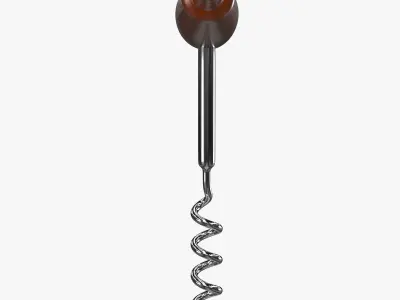 Corkscrew metal 3D model