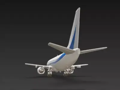 Boeing 737-800 Airliner -  Authentic Livery 3D model