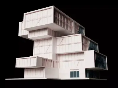 The Office building modern 3D architectural model 3D model